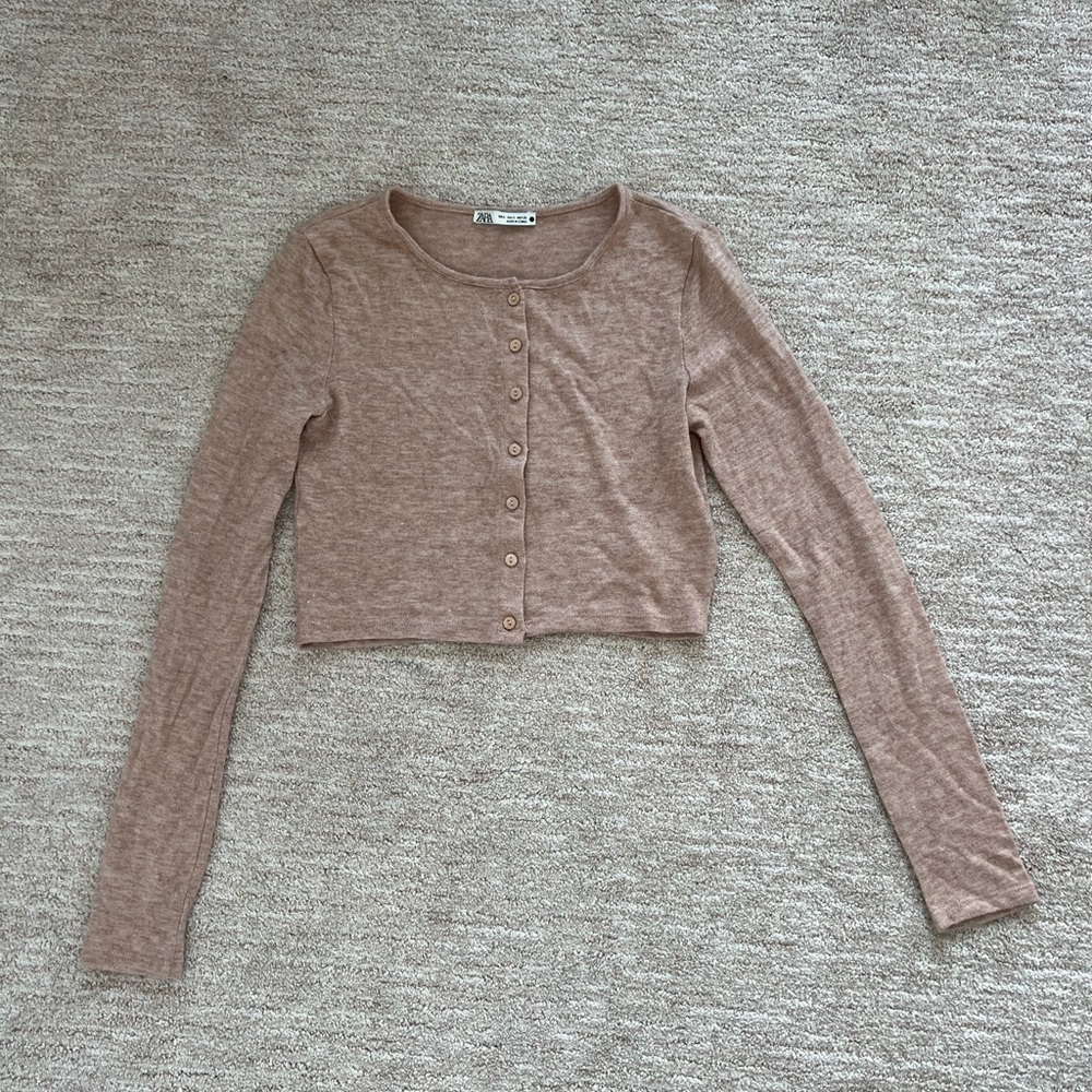 Brand new Zara Knit Cropped cardigan sweater size Small
